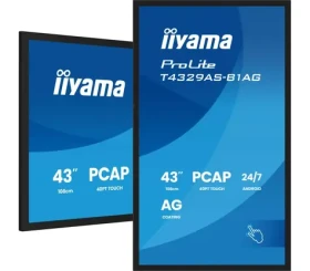 43" IIYAMA ProLite T4329AS-B1AG černá / IPS / 3840x2160 / 16:9 / 6.5ms / 4000:1 / 500cd / HDMI / USB-C / repro (T4329AS-B1AG)