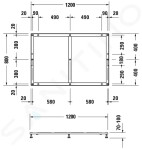 DURAVIT - Příslušenství Podpora sprchové vaničky 1200x800 mm 791383000000000