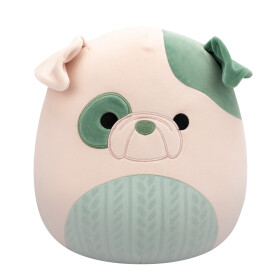 SQUISHMALLOWS Buldok s pleteným bříškem - Augustine, 30 cm