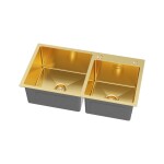 Erga HD, 2-komorový ocelový dřez 780x450x210 mm, zlatá, ERG-MLS-HD7845G