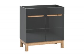 COMAD - Skříňka pod umyvadlo 80cm 2 dvířka BALI GRAPHITE 5907611647592