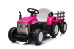 Mamido Dětský elektrický traktor s vlečkou Farm 24V 2x45W růžový