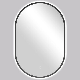 CERANO - Koupelnové LED zrcadlo Balzo, kovový rám - černá matná - 55x100 CER-NT8144H-55X100
