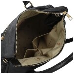 Luxusní dámská kožená kabelka na rameno Florentina, černá