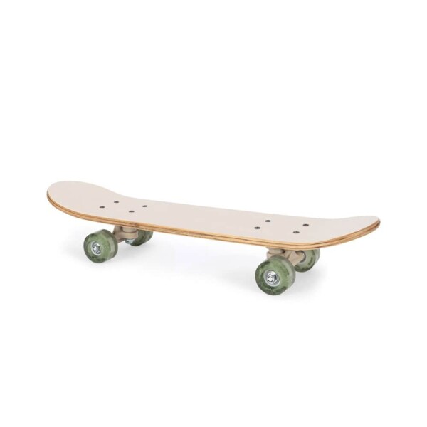 Konges Sløjd Skateboard se svítícími kolečky Lemon, krémová barva, dřevo, plast