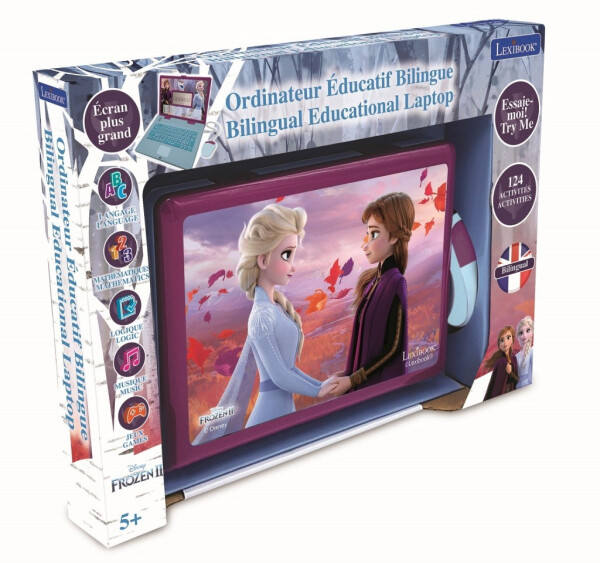 Lexibook francouzsko-anglický vzdělávací notebook Frozen se 124 aktivitami - Alltoys Lexibook