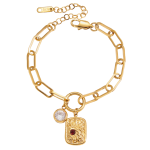 ELENYS Relic Chain – pozlacený náramek 18K žluté zlato Délka náramku: 18+5 cm / max. 23 cm