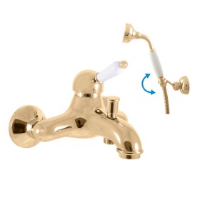 RAV Slezák - LABE - Vanový set s baterií, Zlatá - lesklá L554.5/2Z L554.5/2Z