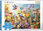 EUROGRAPHICS Puzzle Connecting Pieces: Hraví zahradní ptáci