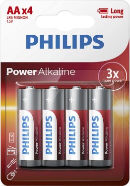 Philips baterie AA Power Alkaline - 4ks (LR6P4B/10)