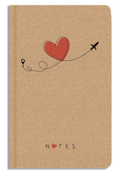 Notes tečkovaný A5 Kraft Letadlo