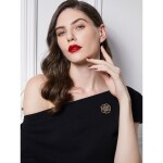 Elegantní brož se zirkony Eduarda Gold, Zlatá