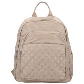Stylový dámský textilní batoh Dinara, světle béžový