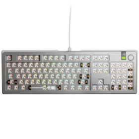 Glorious GMMK 3 Pro 100 % stříbrná / tělo klávesnice / RGB / formát 100% / USB-C / ANSI Layout (GLO-KB-GMMK3-PRO-100-BB-W-SIL-US)