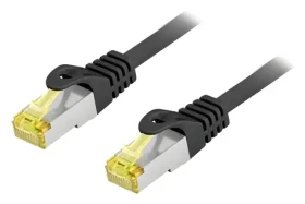 Equip Cat6A S/FTP 2m černá / Venkovní patch kabel / RJ-45 / LSZH / PoE+ / 10 Gbit/s (605101)