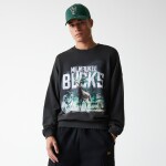 New Era Pánská mikina Milwaukee Bucks NBA Washed Oversized Crew Neck Sweater Velikost: S