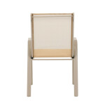 Zahradní židle, kov, síťovina, krémová, AZC-C1000 CRM