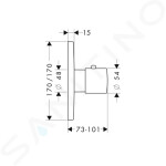 AXOR - Citterio M Highflow termostatická baterie pod omítku, chrom 34716000