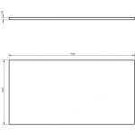 MEXEN - Uni vrchní deska 90, černá mat 91AXX-0904-464-18-71
