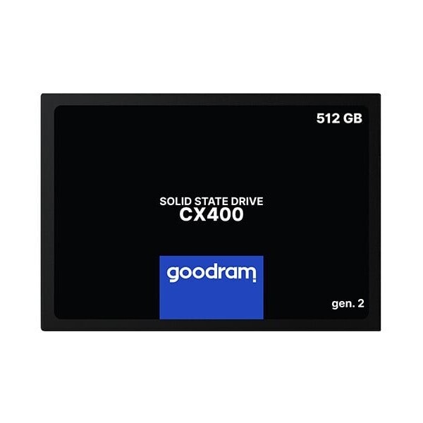 GOODRAM CX400 Gen.2 512GB / 2.5 / SATA III / 3D-NAND TLC / R: 550MBs / W: 500MBs / IOPS: 75K 76.8K / MTBF: 2mil (SSDPR-CX400-512-G2)