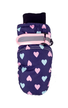 YOCLUB REN-0332G Dívčí lyžařské rukavice tmavě modrá 12 cm