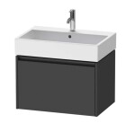 DURAVIT - Ketho.2 Umyvadlová skříňka 44x68x46 cm, 1 zásuvka, grafit mat K25076049490000