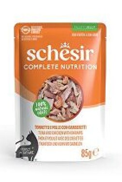 Schesir Cat kaps.Compl.Nutrit.Tuňák+kuře+krev.želé85g