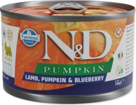 Farmina ND Dog Lamb, Pumpkin Blueberry 140 g / Konzerva pro psy / jehněčí / dospělí a senioři / bez obilovin (L4-40014)
