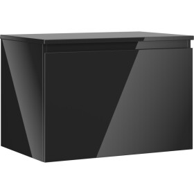 MEXEN/S - Orio koupelnová skříňka pod umyvadlo 70 cm s deskou, 1 šuplík, černá lesk 91A10-07047-1-BFC70