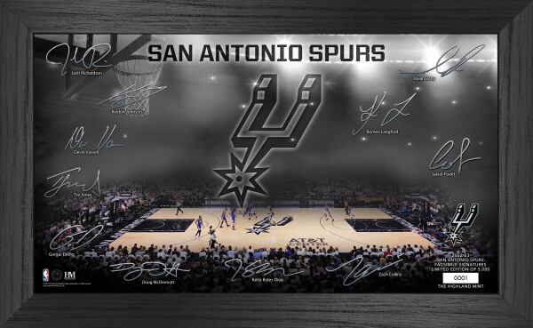 Highland Mint Obraz San Antonio Spurs NBA Signature Court 2022