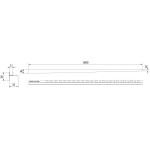 MEXEN - Line-B spádová lišta pro sklo 180 cm pravá, zlato szczotka 185504180R