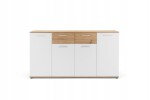 Komoda Justus 3 Barva korpusu: Bílá + Country grey