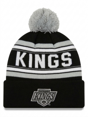 Outerstuff Dětská zimní čepice Los Angeles Kings NHL Jacquard Cuffed Knit With Pom