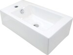 DEANTE - SQUARE - Keramické umyvadlo, na desku, levé - bílé CGS_6U2L