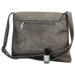 Trendy dámská koženková crossbody kabelka Korteri new, stříbrná