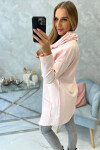 Oversize tunika s obálkou 16546 starorůžová - Kesi UNI