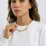 ELENYS Lucky Symbols – pozlacený náhrdelník 18K žluté zlato Délka: 40+5 cm / max. 45 cm