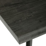 Stůl jídelní, 160x90x75 cm, MDF deska, dekor šedý dub, kov, černý lak