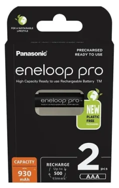 Panasonic Eneloop PRO Nabíjecí baterie AAA 930 mAh 2ks / Ni-MH / blistr (BK-4HCDE/2BE)