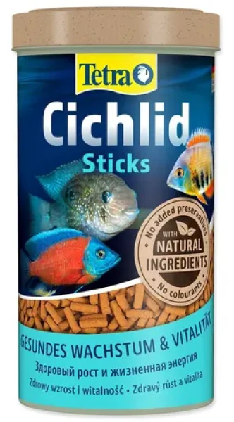 Tetra Cichlid Sticks 500 ml / Krmivo pro ryby / Plovoucí tyčinky / Cichlidy a velké ryby (A1-767409)