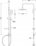 MEXEN/S - X17 černá sprchový sloup 798171791-70