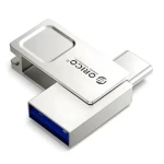Orico U301 64GB stříbrná / Flash disk / USB-A + USB-C / USB 3.2 Gen 1