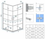 REA/S - Sprchový kout MOLIER dveře/dveře 80x110 KPL-02011