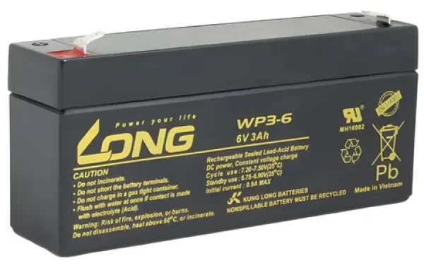 Avacom Long WP3-6 / Olověný akumulátor / 6 V / 3 Ah / F1 (PBLO-6V003-F1A)