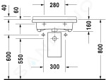 DURAVIT - Starck 3 Umyvadlo Med, 600x545 mm, bez otvoru pro baterii, bílá 0312600000