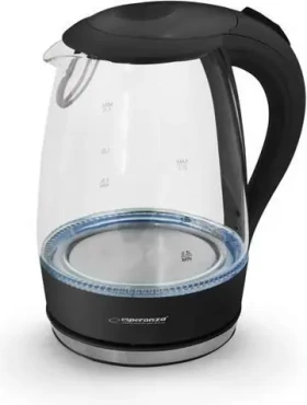 Esperanza EKK011K / Rychlovarná konvice / 2200 W / 1.7 L / sklo a plast / LED (EKK011K)