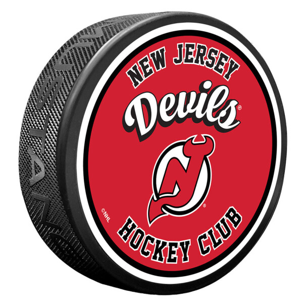 Mustang Puk New Jersey Devils NHL Retro Script