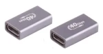 Shiverpeaks USB-C spojka Pro šedá / Redukce / USB4 40 Gbit/s / DisplayPort 2.0 / USB PD / kovové tělo (BS13-60003)