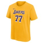 Nike Dětské tričko Los Angeles Lakers NBA Luka Doncic #77 Player T-Shirt Žlutá (YOUTH)