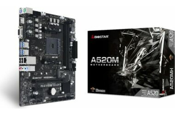 Biostar A520MH / AMD A520 / DDR4 / SATA III RAID / USB / GLAN / M.2 / sc.AM4 / micro-ATX (A520MH)